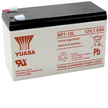 Акумулаторна батерия Yuasa, 12V, 7Ah, F2 конектори | JAR Computers Акумулаторна батерия Yuasa, 12V, 7Ah