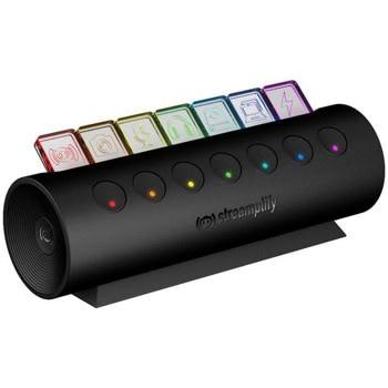 USB хъб Streamplify CTRL 7, 5 порта, от USB Тype-A към 7x USB 3.0 Type-A, 1x USB 2.0 Type-A, RGB подсветка, отделни On/Off бутони, черен | JAR Computers Streamplify CTRL 7 TVSP-005