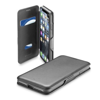 Калъф за Apple iPhone 11 Pro Max, Flip Wallet, кожа, Cellular Line Book Clutch, черен | JAR Computers Cellular Line Book Clutch за iPhone 11 Pro Max