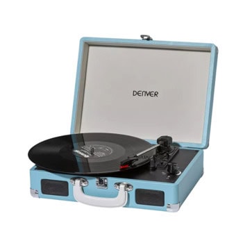 Грамофон Denver VPL-120, 45/78 оборота в минута, USB, RCA, син | JAR Computers Грамофон Denver VPL-120 Blue