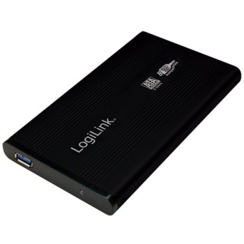 Кутия 2.5"(6.35 cm), LogiLink UA0106, за 2.5" SATA HDD, USB 3.0, алуминий, черна | JAR Computers 2.5 LogiLink UA0106