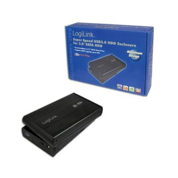 Кутия 3.5"(8.9 cm), LogiLink UA0107, за 3.5" SATA HDD, USB 3.0, черна | JAR Computers 3.5 LogiLink UA0107