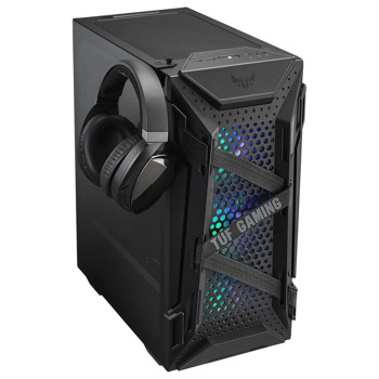 Кутия Asus TUF Gaming GT301, ATX/mATX/Mini-ITX, 2x USB 3.2 Gen1, Aura Sync RGB подсветка, черна, без захранване | JAR Computers Asus TUF Gaming GT301 Case
