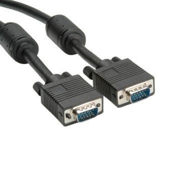 Кабел Roline S3625, от VGA(м) към VGA(м), 2m, черен | JAR Computers Cable Roline VGA w/Ferrit DDC 15M/15M 2m S3625