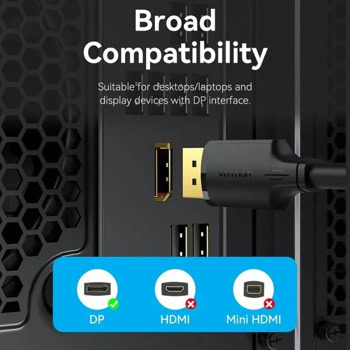 Кабел Vention HAKBF Display Port m | JAR Computers Кабел Vention HAKBF Display Port m