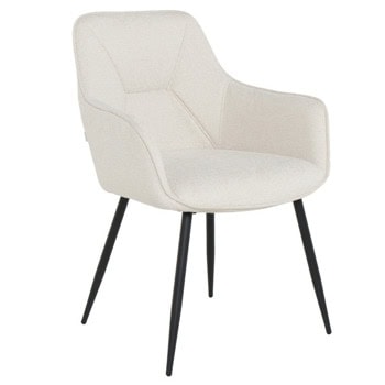 Трапезен стол Carmen BARNET, до 120kg., дамаска, прахово боядисана метална база, шампанско | JAR Computers Carmen BARNET - шампанско 3532408