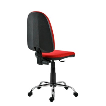 Работен стол Antares GOLF PLUS CR, до 120кг, дамаска, хромирана база, газов механизъм, коригиране на височината, черно-червен | JAR Computers Работен стол Antares GOLF PLUS CR Black/Red