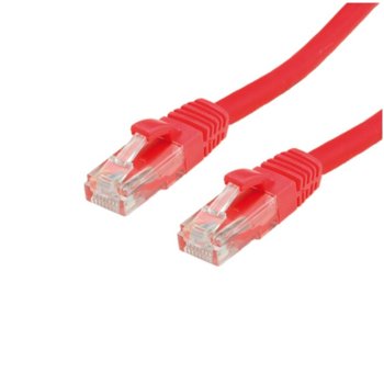 Пач кабел Roline, UTP, Cat.5e, 5m, червен | JAR Computers Roline UTP Cat.5e 5m 21.15.0561