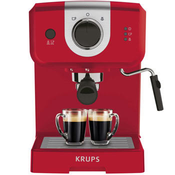 Кафемашина еспресо Krups XP320530, 1025W, 15 bar, 1.5 l. обем на резервоара за вода, червена | JAR Computers Krups XP320530