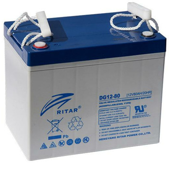 Акумулаторна батерия Ritar Power DG12-80, 12V, 80Ah, GEL, F15/M6 / F11/M6 конектори | JAR Computers Ritar Power DG12-80