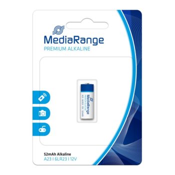 Батерия алкална MediaRange Premium MRBAT114 A23, 12V, 52mAh, 1бр. | JAR Computers Батерии MEDIARANGE PREMIUM A23 MRBAT114