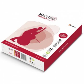Хартия Mondi Maestro Standart+ 1418, A3, 80 g/m2, 500 листа, бяла | JAR Computers ХАРТИЯ MAESTRO STANDARD+ A3 80ГР ОП.500 1418