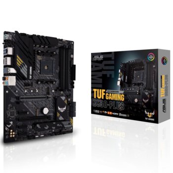 Дънна платка Asus TUF-GAMING-B550-PLUS, B550, AM4, PCIe 4.0 (HDMI/DP), (CFX), 6x SATA3 6.0 Gb/s, 2x M.2, 2x USB 3.2 Gen2, ATX | JAR Computers Asus TUF-GAMING-B550-PLUS