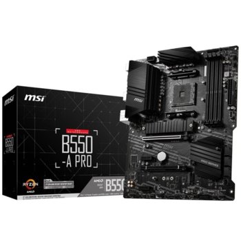 Дънна платка MSI B550-A PRO, B550, AM4, DDR4, PCIe 4.0 (HDMI&DP), (CF), 6x SATA 6Gb/s, 2x M.2, 1x USB 3.2 Gen 2 Type-C, ATX | JAR Computers MSI B550-A PRO