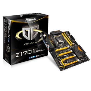Дънна платка ASRock Z170 OC Formula, Z170, LGA1151, DDR4, PCI-E (DP&HDMI), 10x SATA 6.0Gb/s, 3x SATA Express, 3x Ultra M.2 Sockets, USB 3.1 (Type-C), ATX | JAR Computers ASRock Z170 OC Formula