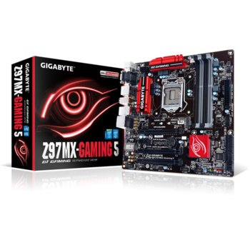 Дънна платка Gigabyte Z97MX-Gaming 5, Z97, LGA1150, DDR3, PCI-E (HDMI&DVI)(CF&SLi), 6x SATA 6Gb/s, 1x SATA Express, 1x M.2 Socket, 4x USB 3.0, microATX | JAR Computers GIGABYTE Z97MX-Gaming 5
