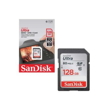 128GB SanDisk Ultra SDHC/SDXC SDSDUNC-128G-GN6IN