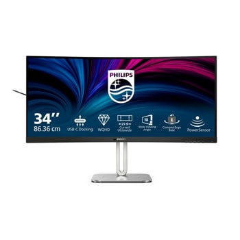 Монитор Philips 34B2U5600C/00, 34" (86.36cm) VA панел, UWQHD, 4ms, 50 000 000:1, DisplayPort, HDMI, Thunderbolt, USB, USB-C, LAN | JAR Computers Philips 34B2U5600C/00