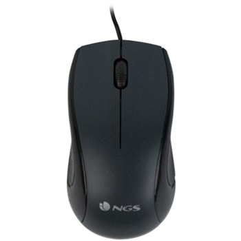 Мишка NGS Mist Black, оптична (1000dpi), USB, черна image