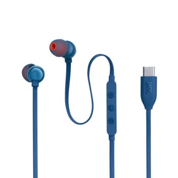 Слушалки JBL Tune 310C, USB-C, микрофон, 9mm говорители, сини | JAR Computers JBL Tune 310C Blue JBLT310CBLU