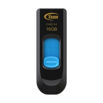 Памет 16GB USB Flash Drive, Team Group C145, USB 3.0, синя | JAR Computers 16G USB3 C145 BLUE TEAM