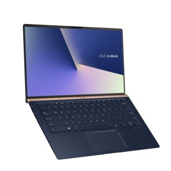 Лаптоп Asus ZenBook UX433FA-A5304T (90NB0JR1-M09760)(син), четириядрен Whiskey Lake Intel Core i7-8565U 1.8/4.6 GHz, 14" (35.56 cm) Full HD Anti-Glare Display, (HDMI), 8GB, 512GB SSD, 1x USB 3.1 Type C, Windows 10 | JAR Computers Asus ZenBook UX433FA-A5304T