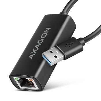 Мрежови адаптер AXAGON ADE-AR, от USB-A(м) към 1x 10/100/1000 RJ45, черен | JAR Computers Мрежови адаптер AXAGON ADE-AR