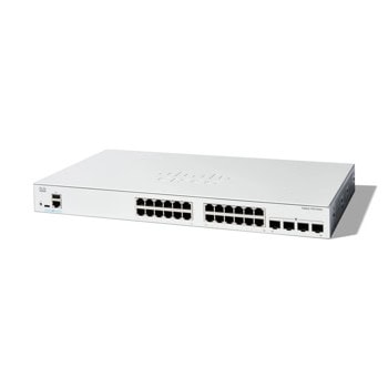 Суич Cisco Catalyst 1200 C1200-24T-4G, 1000Mbps, 28 порта, 24x 10/100/1000Mbps RJ-45, 4x SFP | JAR Computers CISCO Catalyst 1200 C1200-24T-4G