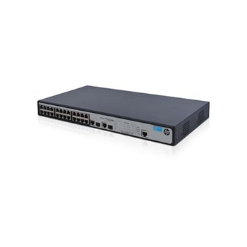 Суич HP 1910-24-PoE+, 24 ports 100Mbps, 2 SFP dual-personality 1000 Mbps ports | JAR Computers HP 1910-24-PoE+ Switch