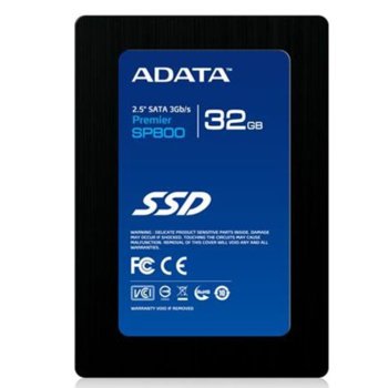 Памет SSD 32GB ADATA SP800 REFURB, SATA 3Gb/s, MLC, 2.5" (6.35 cm) | JAR Computers ADATA SSD SP800 32G REFURB