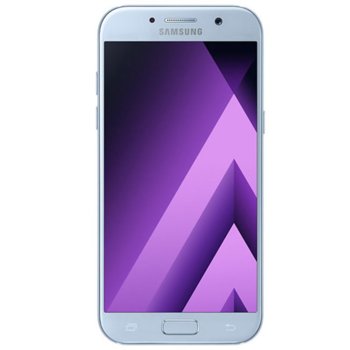 Samsung Galaxy A5 (2017) (син), 5.2" (13.21 cm) Super AMOLED Display, осемядрен Exynos 7880 1.9GHz, 3GB RAM, 32GB Flash памет(+microSD слот), 16 & 16 Mpix camera, Android, 159g | JAR Computers Samsung Galaxy A5 (2017) 32GB Single Sim Blue