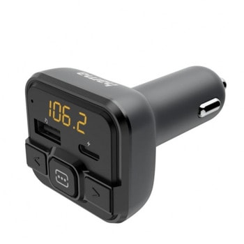 FM трансмитер Hama 14170, Bluetooth, USB, слот за microSD карта, черен | JAR Computers FM трансмитер Hama 14170