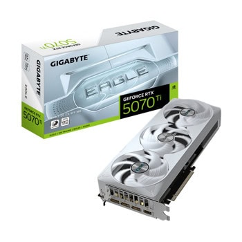 Видео карта Nvidia GF RTX 5070 Ti, 16GB, Gigabyte Eagle Ice SFF, OC, PCI-E 5.0, GDDR7, 256-bit, DisplayPort, HDMI | JAR Computers Gigabyte GV-N507TEAGLEOC ICE-16GD