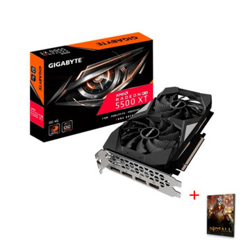 Видео карта AMD Radeon RX 5500 XT с подарък игра Godfall, 8GB, Gigabyte OC, PCI-E, GDDR6, 128bit, HDMI, DisplayPort | JAR Computers Gigabyte Radeon RX 5500 XT OC 8G GDDR6 WINDFORCE