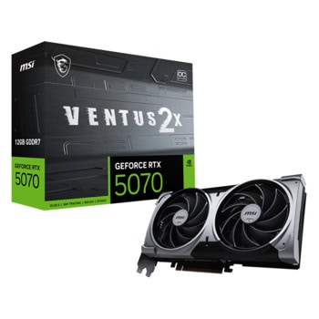 Видео карта Nvidia GF RTX 5070, 12GB, MSI VENTUS 2X, OC, PCI-E 5.0, GDDR7, 192-bit, DisplayPort, HDMI | JAR Computers Видео карта MSI GeForce RTX 5070 12G VENTUS 2X OC