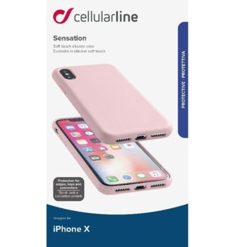 Луксозен калъф Sensation за iPhone X Pink