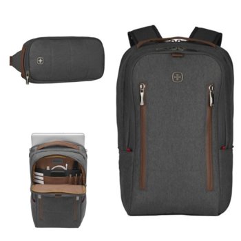 Раница за лаптоп Wenger CityStyle, до 16" (40.64 cm), полиестер, 15л., сива | JAR Computers Wenger CityStyle