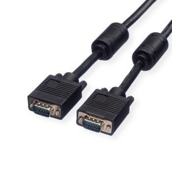 Кабел Roline 11.04.5656, от VGA(м) към VGA(м), 6m, черен | JAR Computers ROLINE 11.04.5656