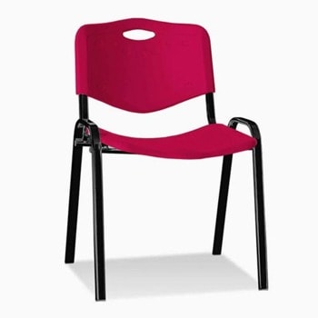 Посетителски стол Nowy Styl ISO Plastic, до 130кг, метал/пластмаса, прахово боядисан, червен | JAR Computers Nowy Styl ISO Plastic 26234
