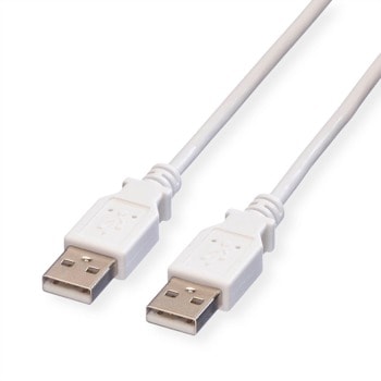 Кабел Roline 11.99.8931, USB A(м) към USB А(м), 3m, бял | JAR Computers Roline 11.99.8931 USB A(м) към USB А(м) 3m