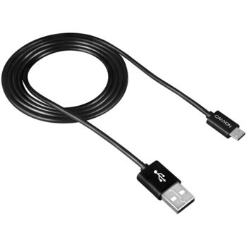 Кабел Canyon CNE-USBM1W, от USB A(м) към USB Micro B(м), 1m, черен | JAR Computers Canyon USB A(м) към USB Micro B(м) 1m CNE-USBM1