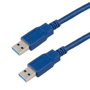 Кабел DeTech, USB 3.0 A(м) към USB A(м), 1.5m, син | JAR Computers DeTech USB 3.0 A(м) към USB A(м) 1.5m 18143