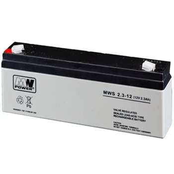 Акумулаторна батерия MW MWS 2.3-12, 12V, 2.3Ah, AGM, F1 конектори | JAR Computers MW MWS 2.3-12