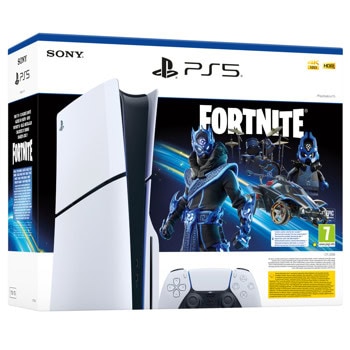 Конзола PlayStation 5 - Fortnite Cobalt Star 825GB, бяла | JAR Computers PlayStation 5 825GB standard + Swift bundle