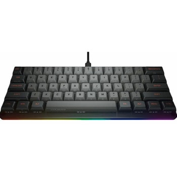 Клавиатура Cougar Puri Mini 60%, механична, Gateron Red суичoве, RGB подсветка, USB, черна | JAR Computers Logitech Puri Mini 60% CG37PRMM1MI0002