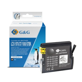 Глава за Brother MFC 235C/260C/DCP 135C/150C/153C/157C - Black - NB-OLC51BK - G&G - Неоригинална, заб: 24.6 ml капацитет | JAR Computers G&G NB-OLC51BK