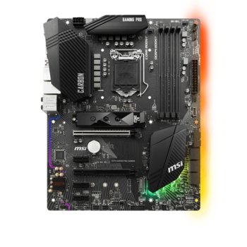 Дънна платка MSI H370 GAMING PRO CARBON, H370, LGA1151, DDR4, PCI-E(HDMI/DP)(CrossFire), 6x SATA3, 2 x USB 3.1 Gen 2 (Type-C), 2 x M.2 connector, ATX | JAR Computers MSI H370 GAMING PRO CARBON