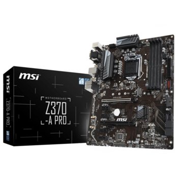 Дънна платка MSI Z370-A_PRO, Z370, LGA1151, DDR4, PCI-E(CF), 3.0 x4/SATA, 1 x M.2, USB3.1, USB2.0, ATX | JAR Computers MSI Z370-A_PRO
