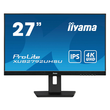 Монитор Iiyama XUB2792UHSU-B5, 27" (68.6 cm) IPS панел, 4K/UHD, 4ms, 80 000 000:1, 350 cd/m2, DisplayPort, HDMI, DVI, USB | JAR Computers Iiyama XUB2792UHSU-B5