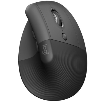 Мишка Logitech Lift Vertical Ergonomic Mouse, оптична (4000 dpi), безжична, Bluetooth, черна | JAR Computers Logitech Lift Vertical Ergonomic Mouse 910-006473